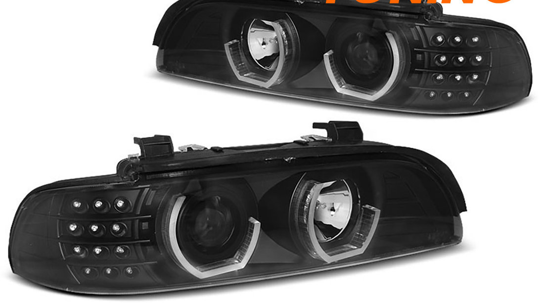 Faruri Angel Eyes 3D LED compatibile cu BMW Seria 5 E39 (95-03)