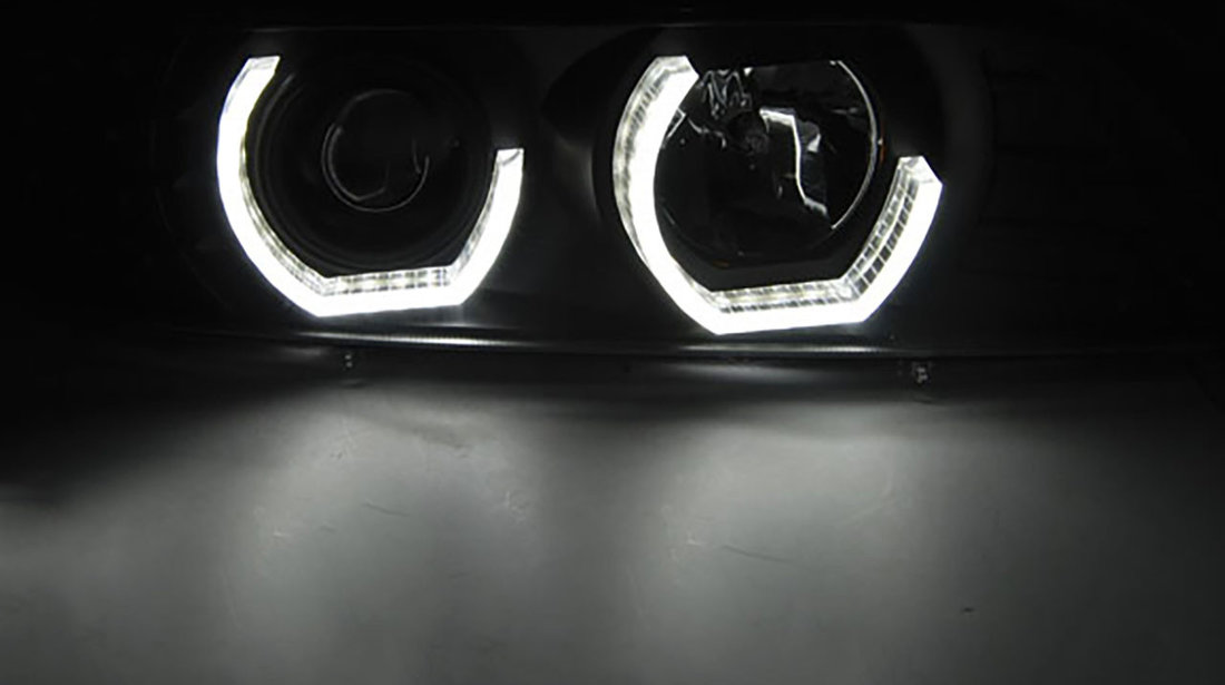 Faruri Angel Eyes 3D LED compatibile cu BMW Seria 5 E39