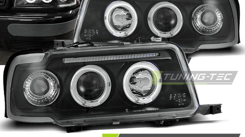 Faruri ANGEL EYES BLACK compatibila AUDI 80 B4 09.91-04.96