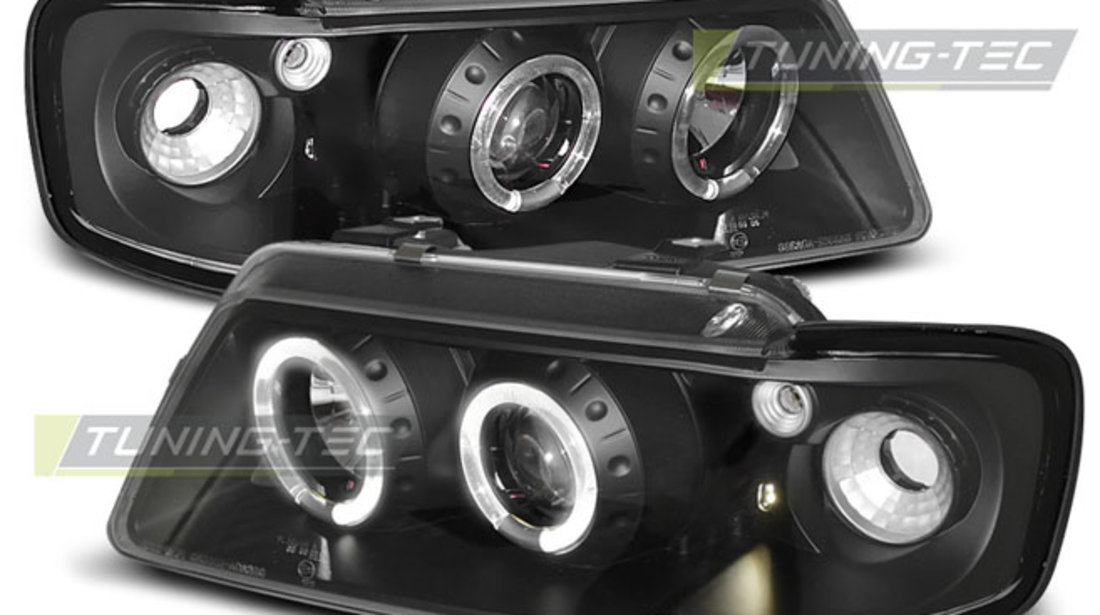 Faruri ANGEL EYES BLACK compatibila AUDI A3 8L 08.96-08.00