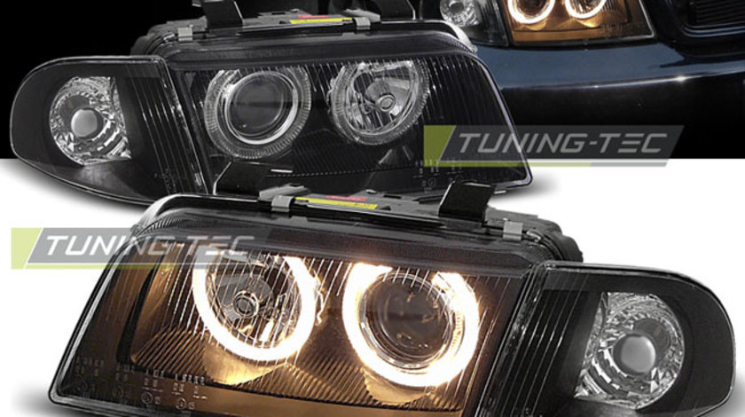 Faruri ANGEL EYES BLACK compatibila AUDI A4 11.94-12.98