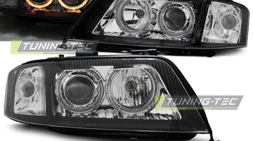 Faruri ANGEL EYES BLACK compatibila AUDI A6 06.01-05.04