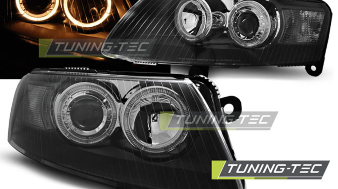 Faruri ANGEL EYES BLACK compatibila AUDI A6 C6 04.04-08