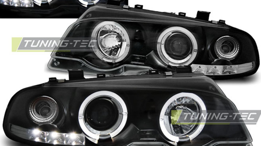 Faruri ANGEL EYES BLACK compatibila BMW E46 04.99-03.03 COUPE