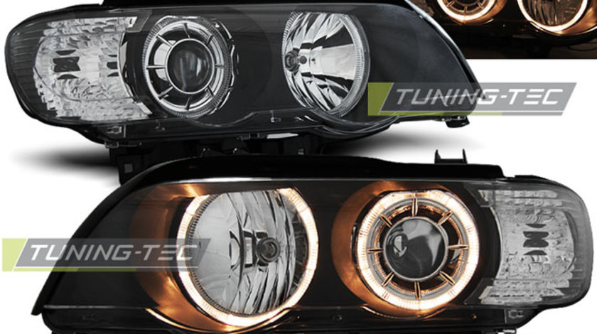 Faruri ANGEL EYES BLACK compatibila BMW X5 E53 09.99-10.03