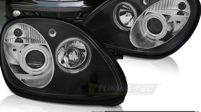 Faruri ANGEL EYES BLACK compatibila MERCEDES R170 SLK 04.96-04