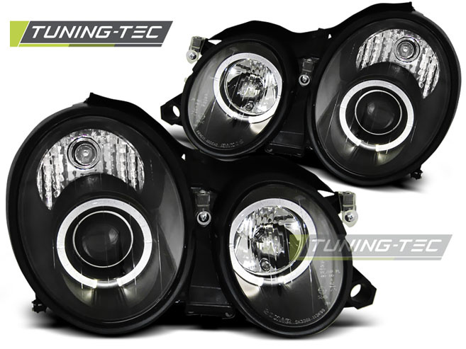 Faruri ANGEL EYES BLACK compatibila MERCEDES W208 CLK 03.97-04.02
