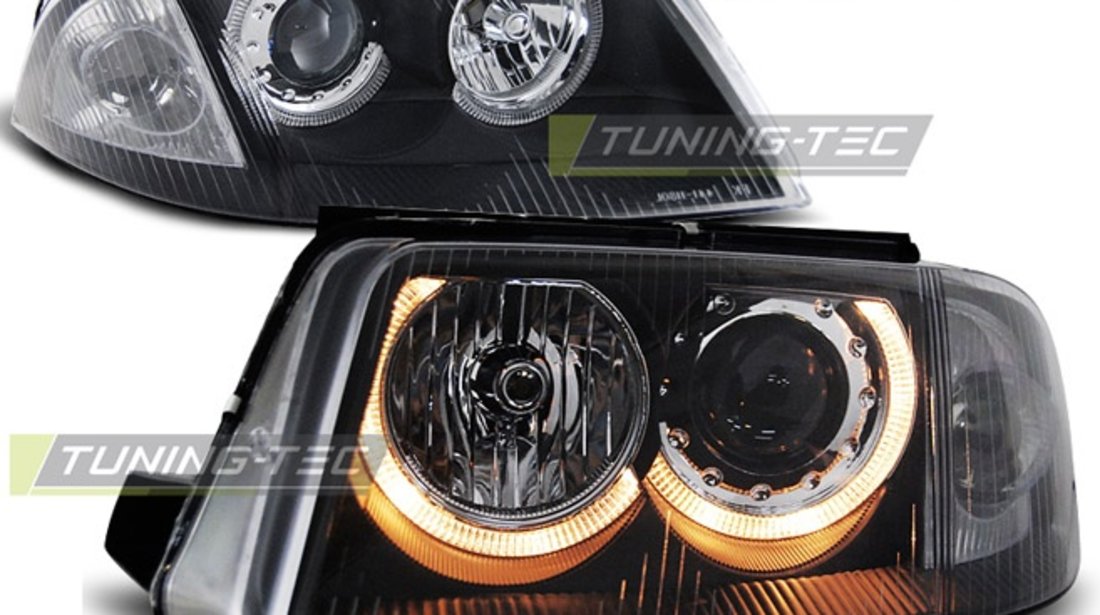 Faruri ANGEL EYES BLACK compatibila VW PASSAT 3BG B5 FL 09.00-03.05