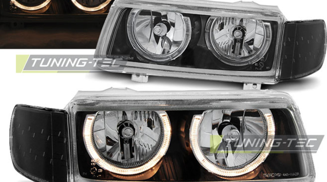 Faruri ANGEL EYES BLACK compatibila VW PASSAT B4 11.93-05.97