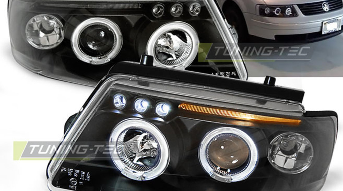 Faruri ANGEL EYES BLACK compatibila VW PASSAT B5 3B 11.96-08.00