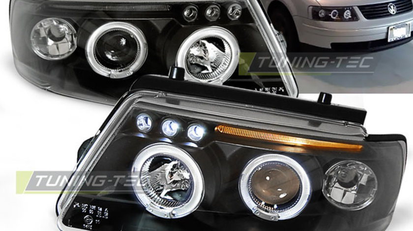 Faruri ANGEL EYES BLACK compatibila VW PASSAT B5 3B 11.96-08.00