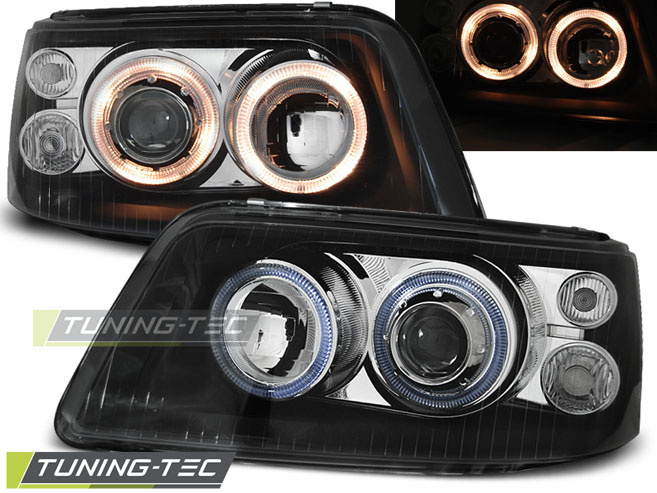 Faruri ANGEL EYES BLACK compatibila VW T5 04.03-08.09