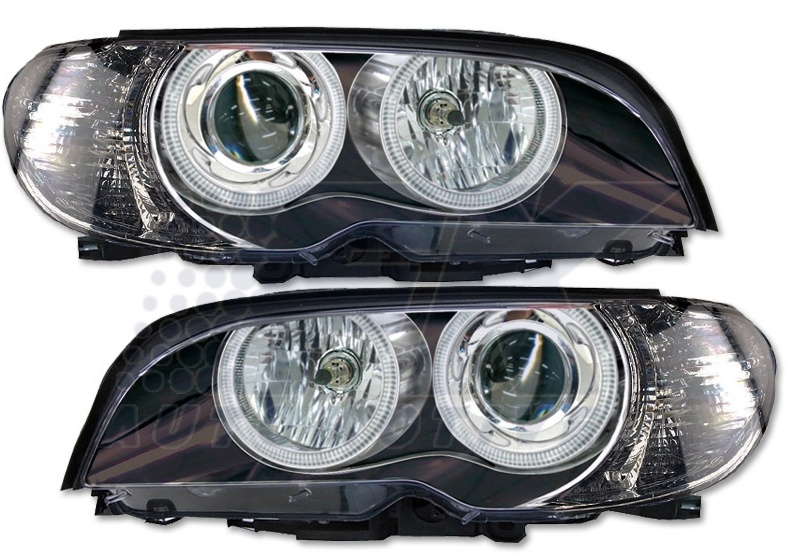 FARURI ANGEL EYES BMW E46 COUPE FUNDAL BLACK -COD FKFSBM033