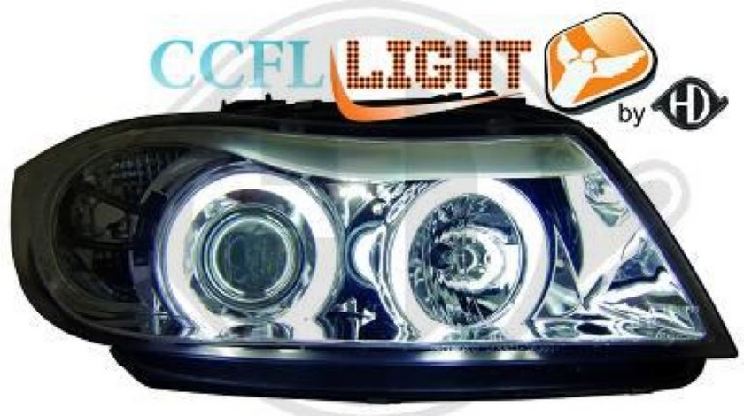 FARURI ANGEL EYES BMW E90 CCFL FUNDAL CROM SAU NEGRU CU CCFL