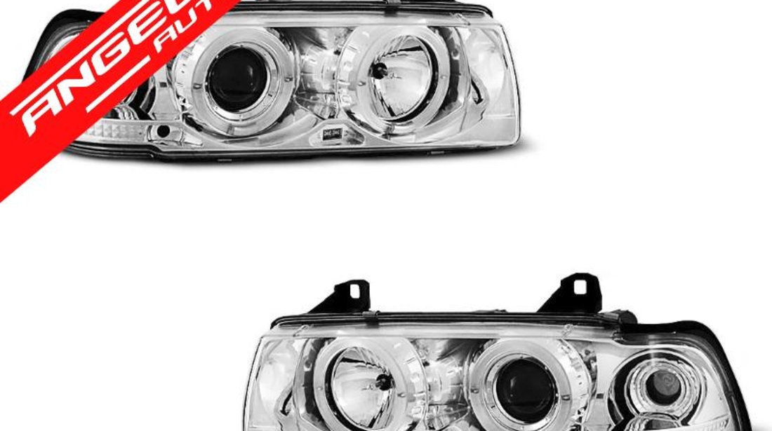 Faruri ANGEL EYES BMW Seria 3 E36 Coupe 90-99 CHROME