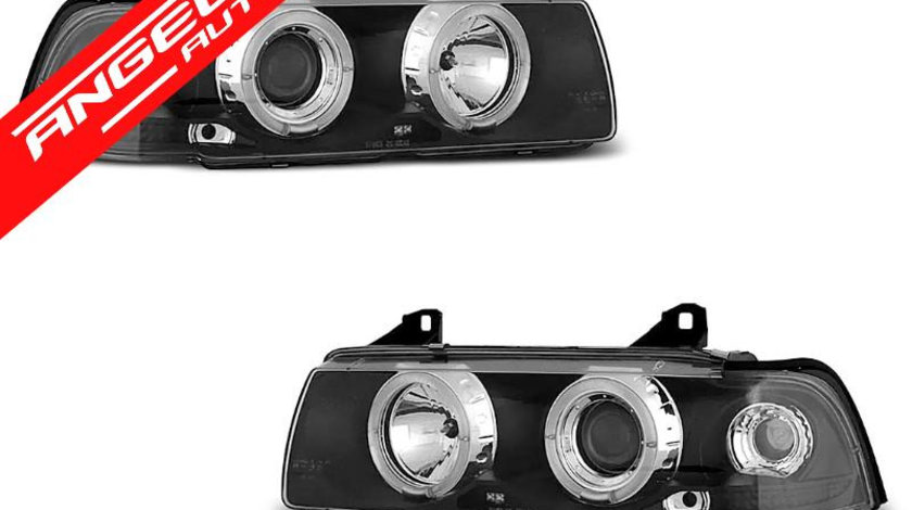 Faruri ANGEL EYES BMW Seria 3 E36 Coupe 90-99 Negru