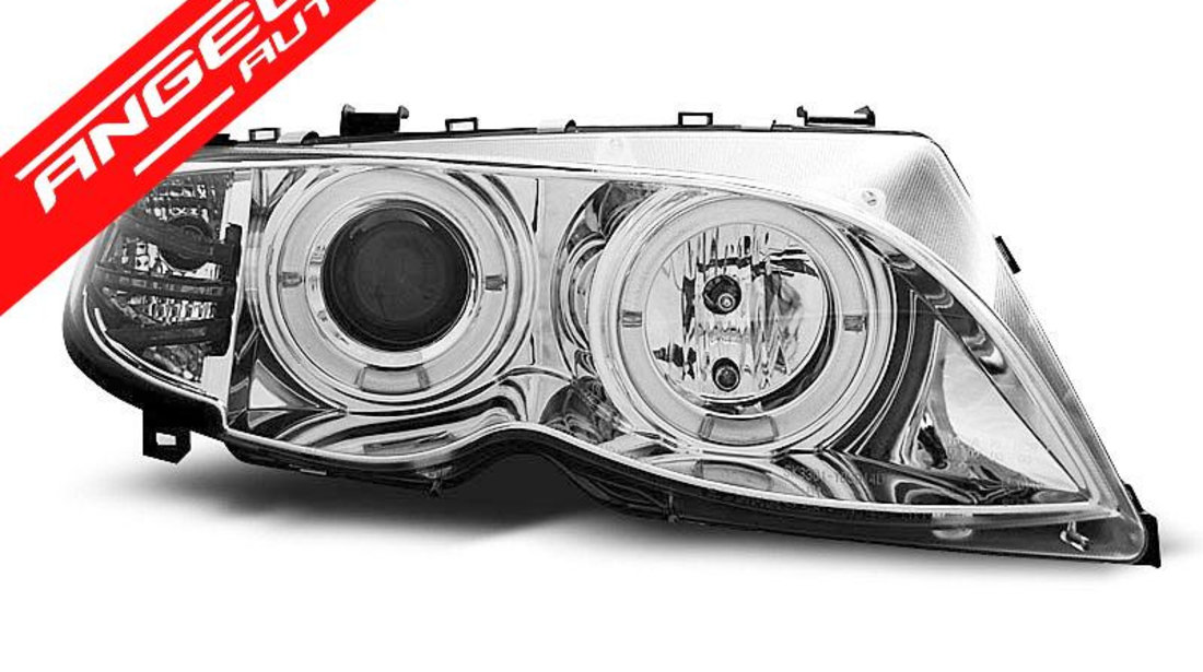 Faruri ANGEL EYES BMW Seria 3 E46 01-05 CHROME