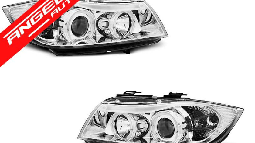 Faruri ANGEL EYES BMW Seria 3 E90/E91 05-08 CHROME