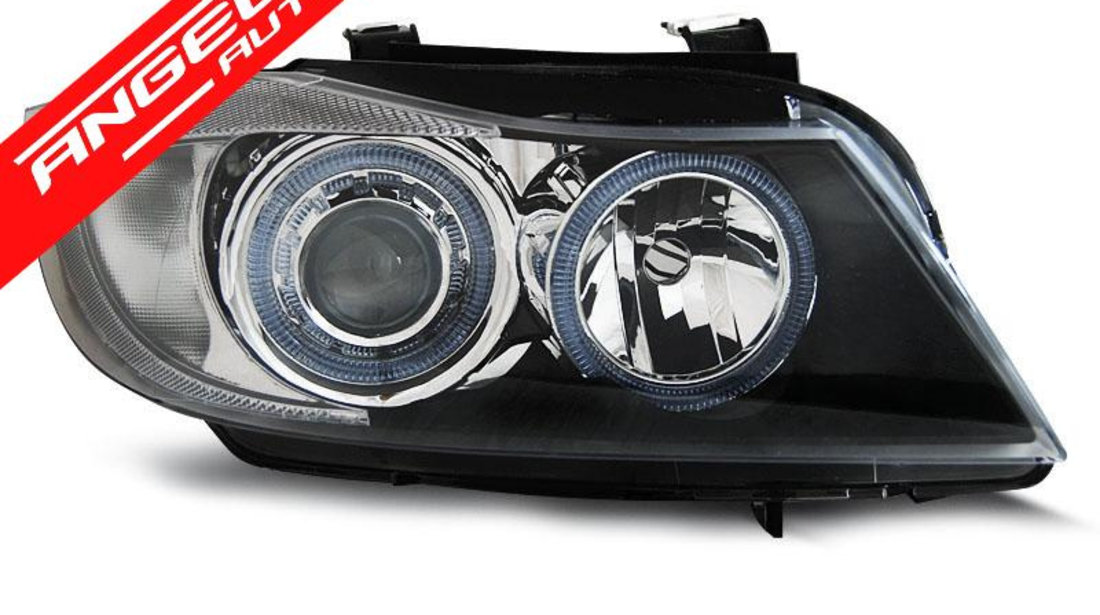 Faruri ANGEL EYES BMW Seria 3 E90/E91 2005-2008 Black