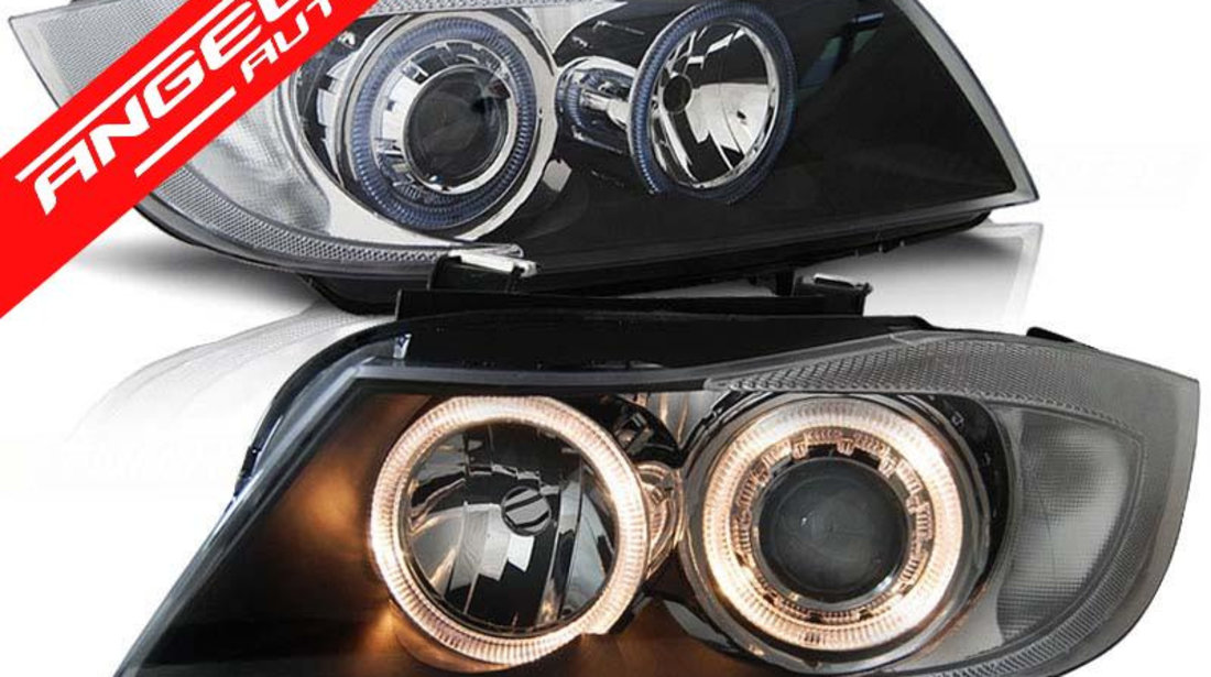 Faruri ANGEL EYES BMW Seria 3 E90/E91 2005-2008 Black