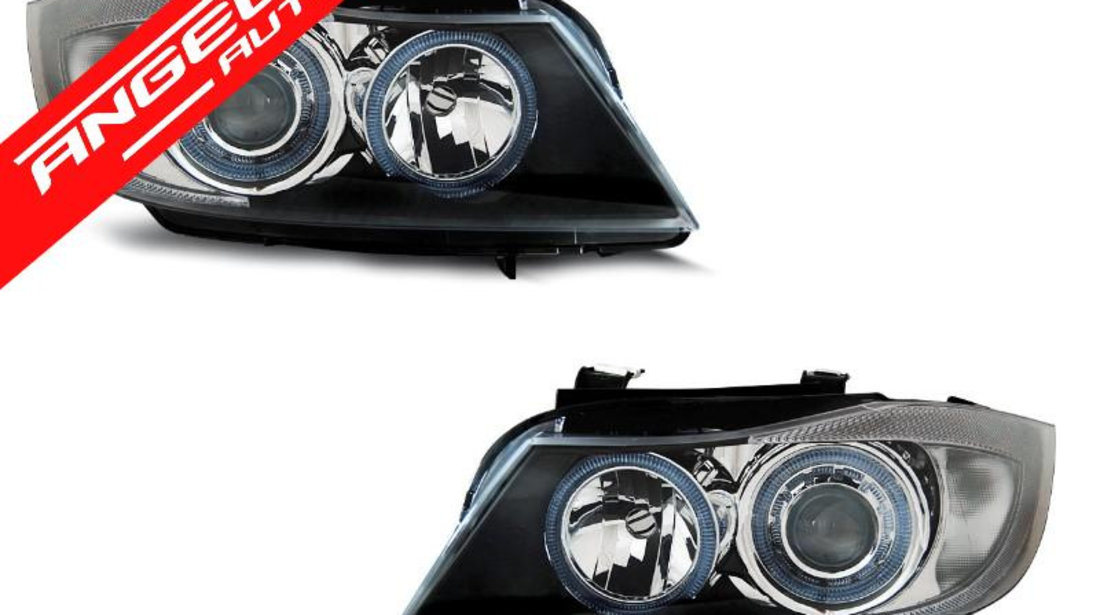 Faruri ANGEL EYES BMW Seria 3 E90/E91 2005-2008 Black