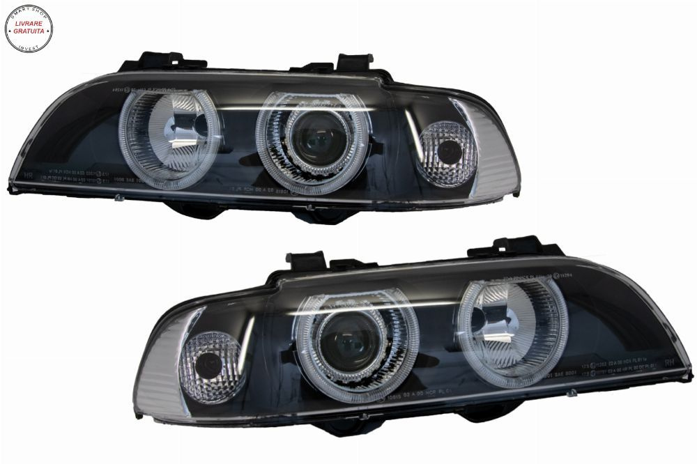 Faruri Angel Eyes BMW Seria 5 E39 (1996-2003) Facelift Design- livrare gratuita