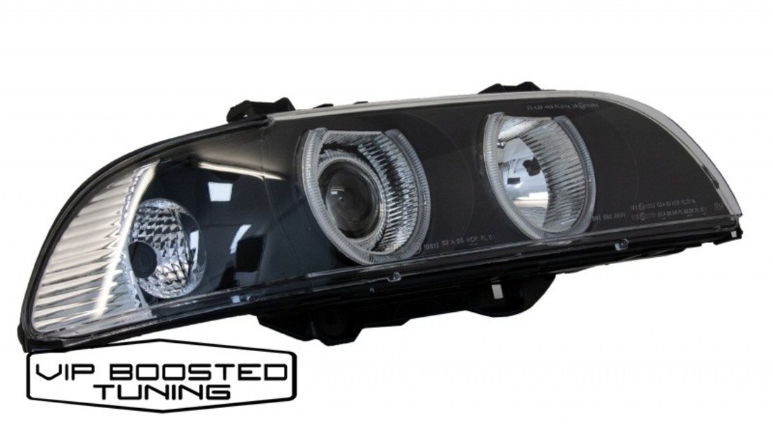 Faruri Angel Eyes BMW Seria 5 E39 (1996-2003) Facelift LCI Design Negre