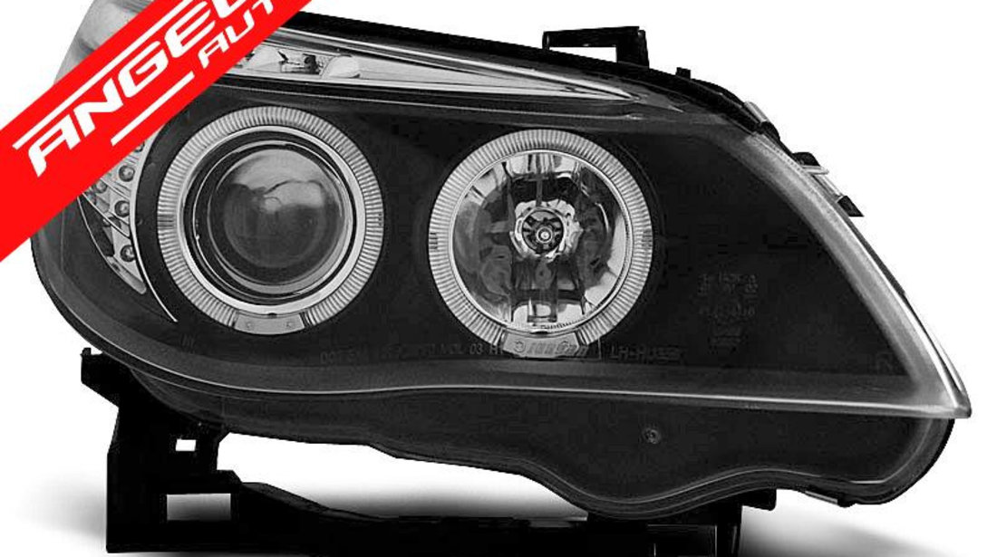 Faruri ANGEL EYES BMW Seria 5 E60/E61 Semnal Led Black