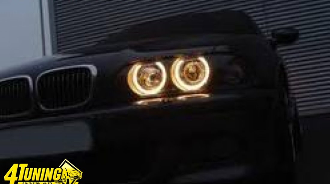 FARURI ANGEL EYES BMW SERIE 5 E39 FUNDAL CROM SAU NEGRU