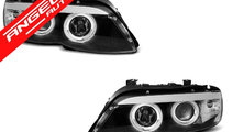 Faruri Angel Eyes BMW X5 E53 2003-2006 Fundal Negr...