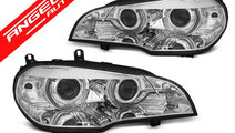 Faruri Angel Eyes BMW X5 E70 2007-2010 Crom AFS Xe...