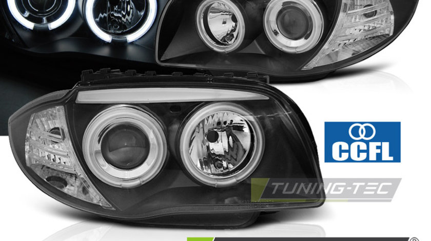 Faruri ANGEL EYES CCFL BLACK compatibila BMW 1 E87/E81/82/88 04-11