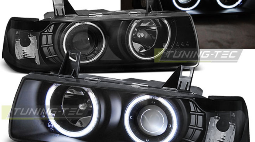 Faruri ANGEL EYES CCFL BLACK compatibila BMW E36 12.90-08.99 C/C