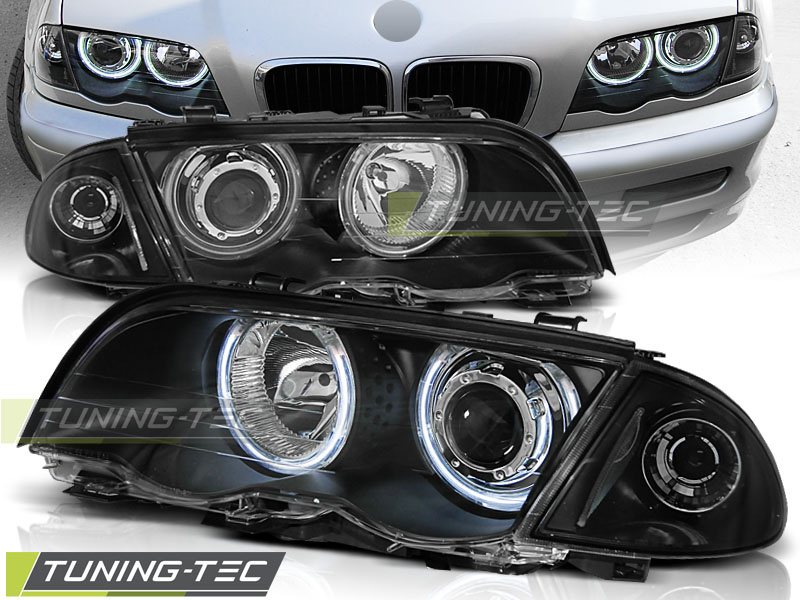 Faruri ANGEL EYES CCFL BLACK compatibila BMW E46 05.98-08.01 S/T