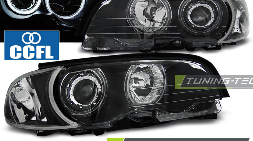 Faruri ANGEL EYES CCFL BLACK compatibila BMW E46 04.99-03.03 COUPE CABRIO