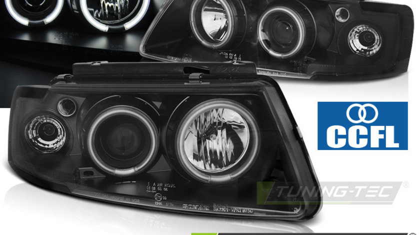 Faruri ANGEL EYES CCFL BLACK compatibila VW PASSAT B5 3B 96-08.00