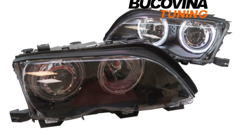 FARURI ANGEL EYES CCFL BMW SERIA 3 E46 (01-04) FUNDAL NEGRU