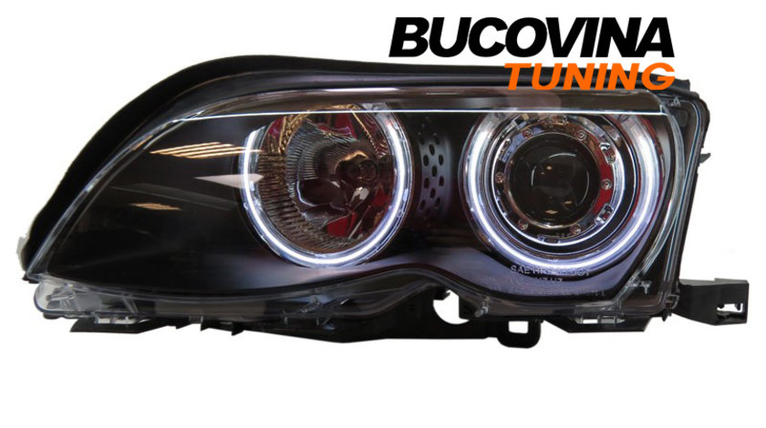 FARURI ANGEL EYES CCFL BMW SERIA 3 E46 (01-04) FUNDAL NEGRU