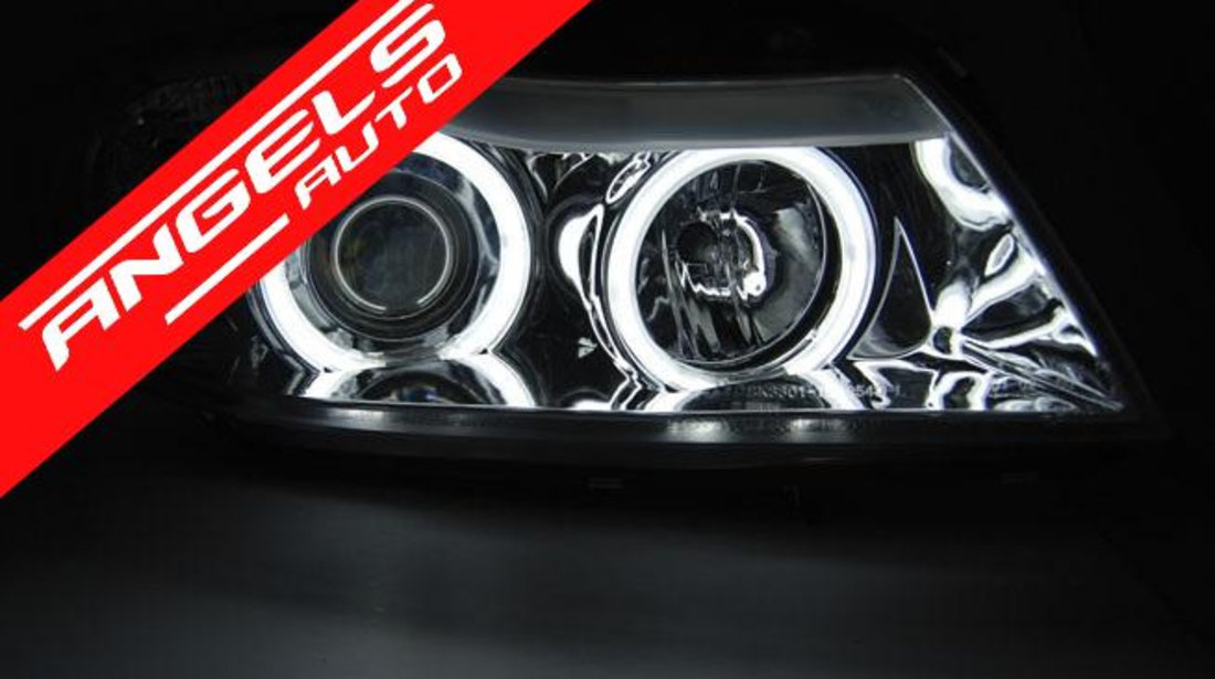 Faruri ANGEL EYES CCFL BMW Seria 3 E90/E91 05-08 CHROME