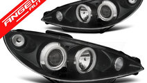 Faruri Angel Eyes CCFL Peugeot 206 Interior Negru