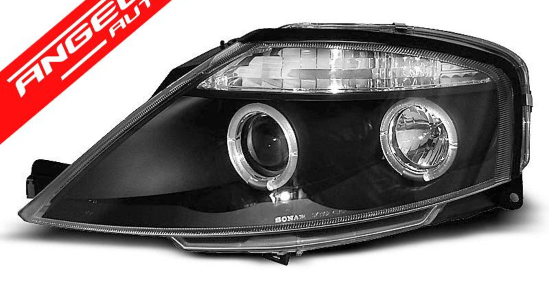 Faruri Angel Eyes CITROEN C3 02-09 Negru