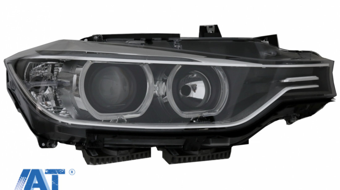 Faruri Angel Eyes compatibil cu BMW Seria 3 F30 F31 (2011-2015) Xenon look