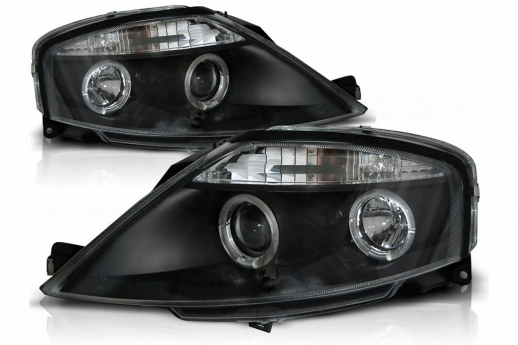 Faruri Angel Eyes compatibil cu CITROEN C2 (03.2002-2009) Negru HLCIC3B