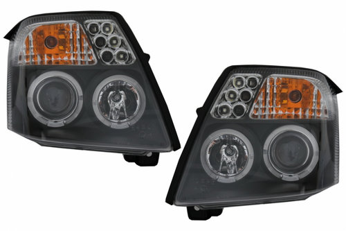 Faruri Angel Eyes compatibil cu CITROEN C2 (2003-2009) Negre HLCC2B
