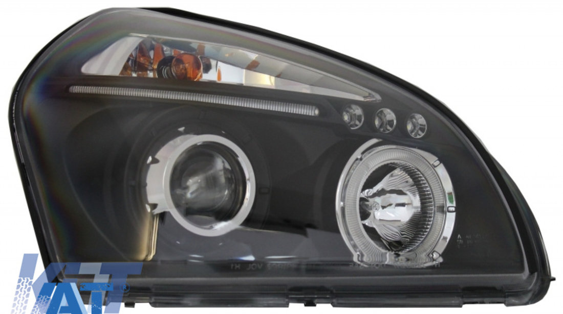 Faruri Angel Eyes compatibil cu Hyundai Tucson (2004-2010) Negre