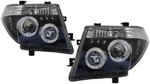 Faruri Angel Eyes compatibil cu Nissan Navara D40 ...