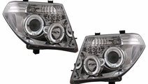 Faruri Angel Eyes compatibil cu Nissan Navara D40 ...