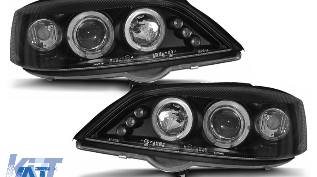 Faruri Angel Eyes compatibil cu Opel Astra G (02.1998-02.2004) Negru