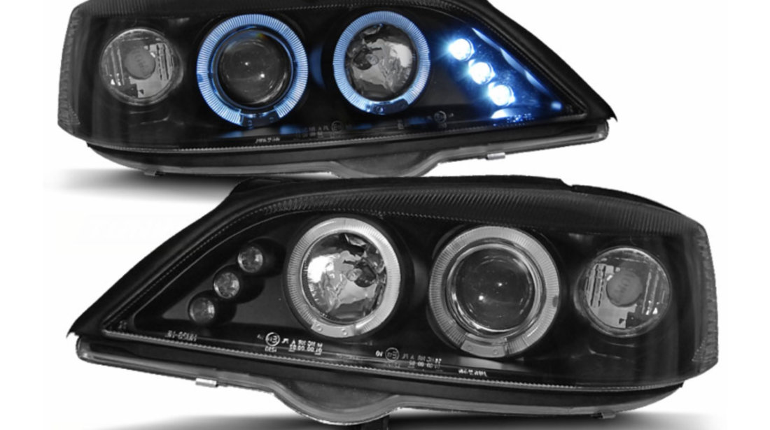 Faruri Angel Eyes compatibil cu Opel Astra G (02.1998-02.2004) Negru