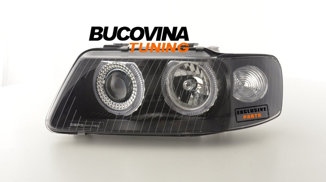 FARURI ANGEL EYES COMPATIBILE CU AUDI A3 8L (00-03) NEGRU